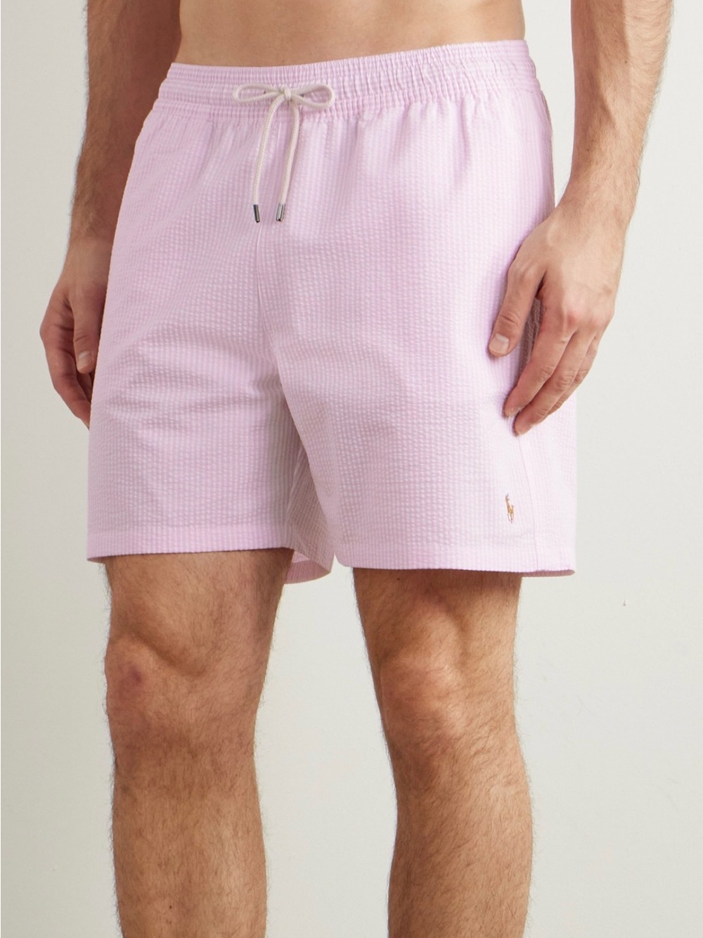 POLO RALPH LAUREN Swim Trunks Size 2XB NWOTTraveler Short Pink Stripe Seersucker